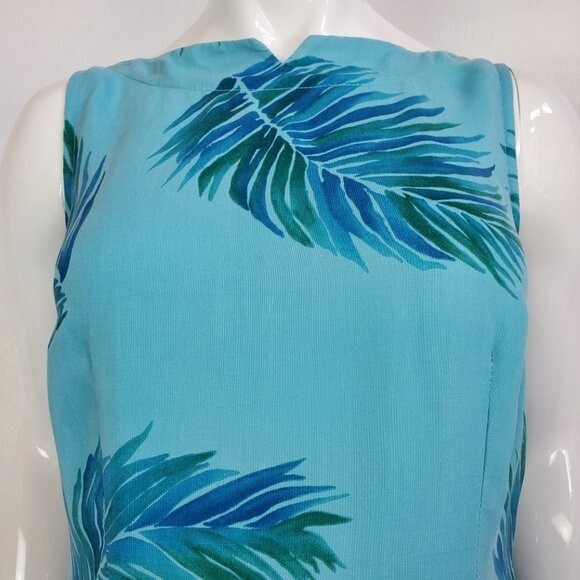 Vintage 90's Carol Anderson Palm Leaf Maxi Dress - Picture 4 of 6